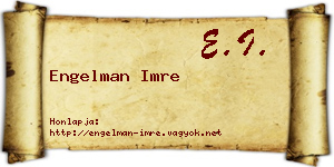 Engelman Imre névjegykártya