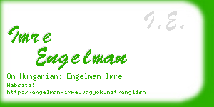 imre engelman business card